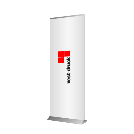 Roll-Up Deluxe | B 85 cm x H 153 - 200 cm | einseitig bedruckt