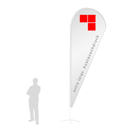 Beachflag Drop Austauschdruck | Extra Large (466 cm) | einseitig bedruckt