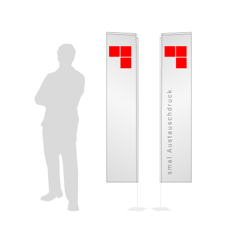 Beachflag Rechteck Austauschdruck | Small (202 cm) | beidseitig bedruckt